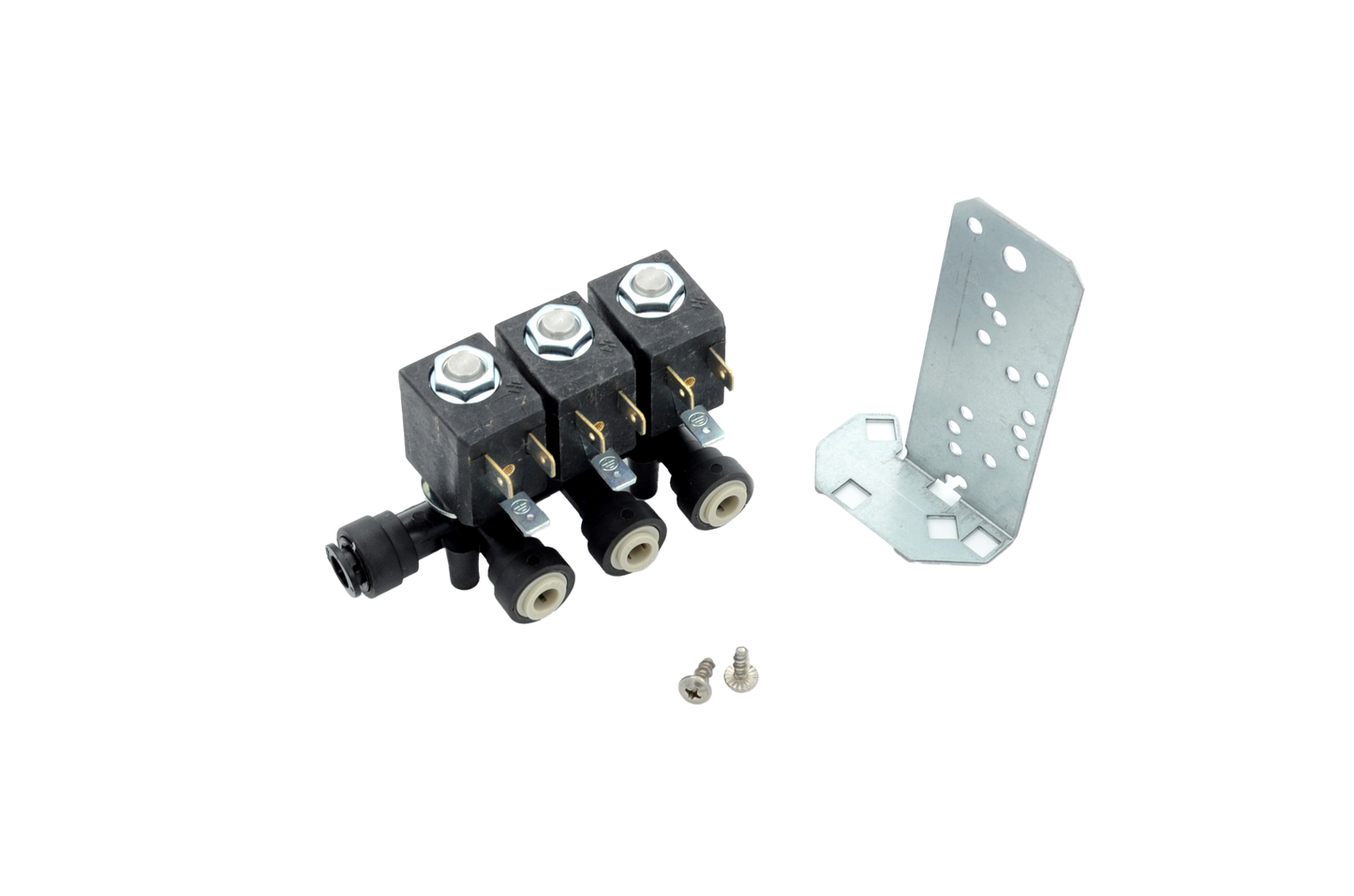 RECHANGE ÉLECTROVANNE BLUSODA 3ENTRÉES 1/4" - 1SORTIE 5/16" AVEC SUPPORT