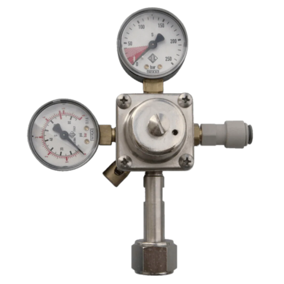 RIDUTTORE DI PRESSIONE CO2 2 MAN. 8MM